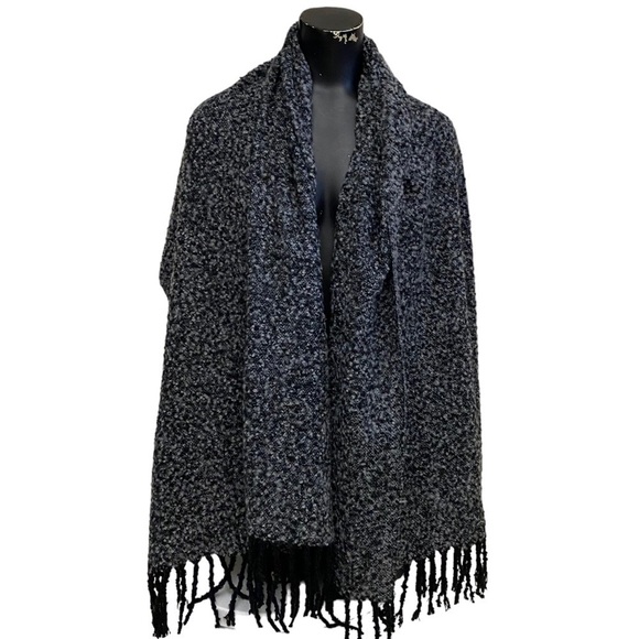 3 piece set Black Gray Blue Scarves - Picture 4 of 11